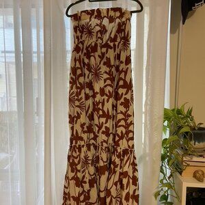 Strapless Boho Aline Maxi Dress